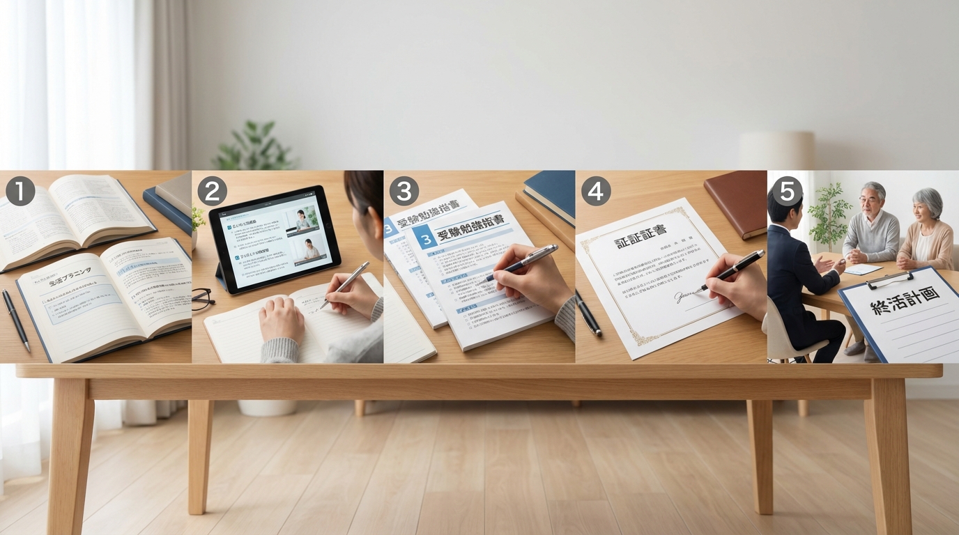 終活アドバイザー資格の取得方法【5ステップで解説】