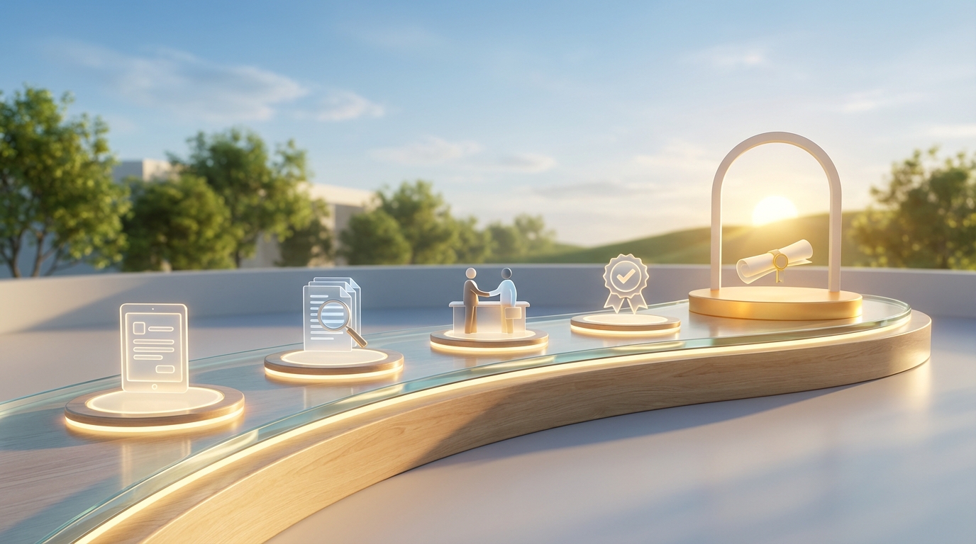 申込から合格までの5ステップ