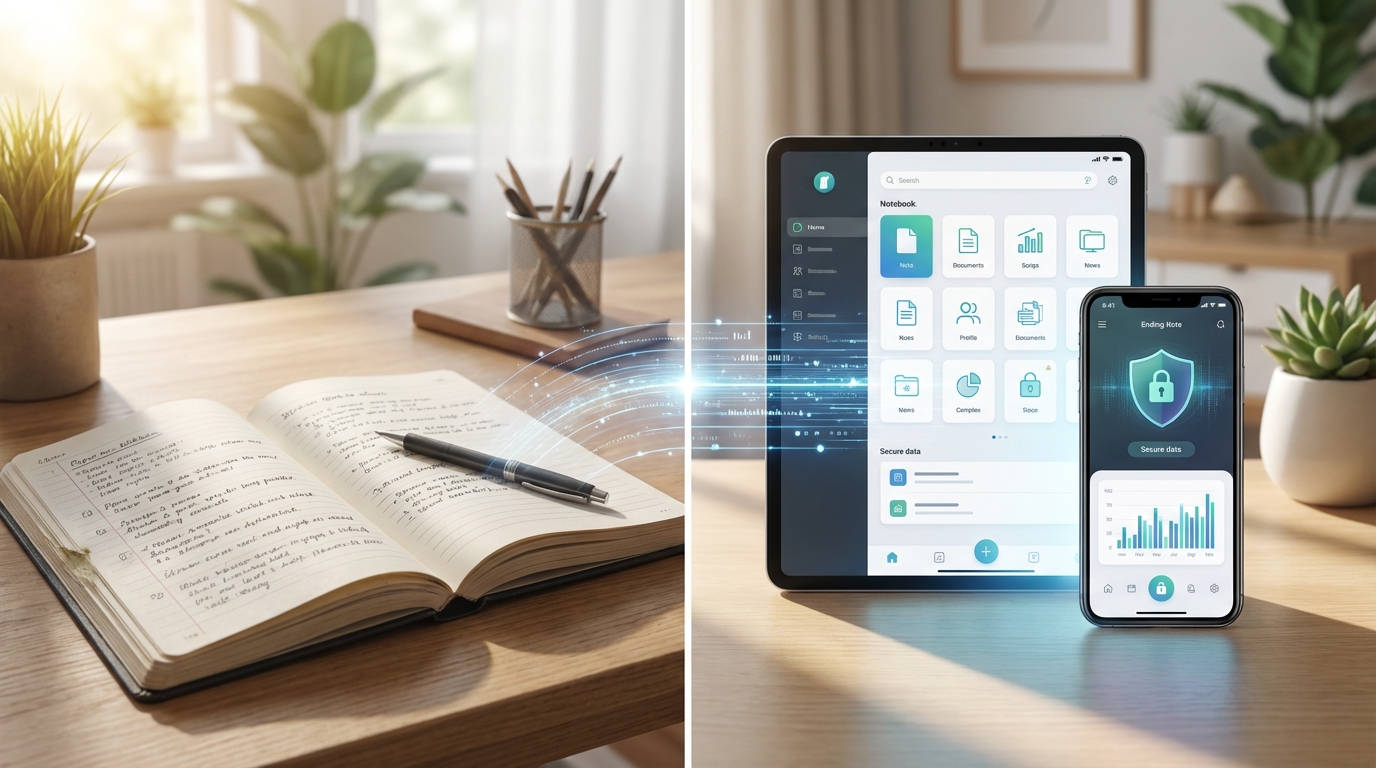 エンディングノートアプリとは？紙のノートとの違い