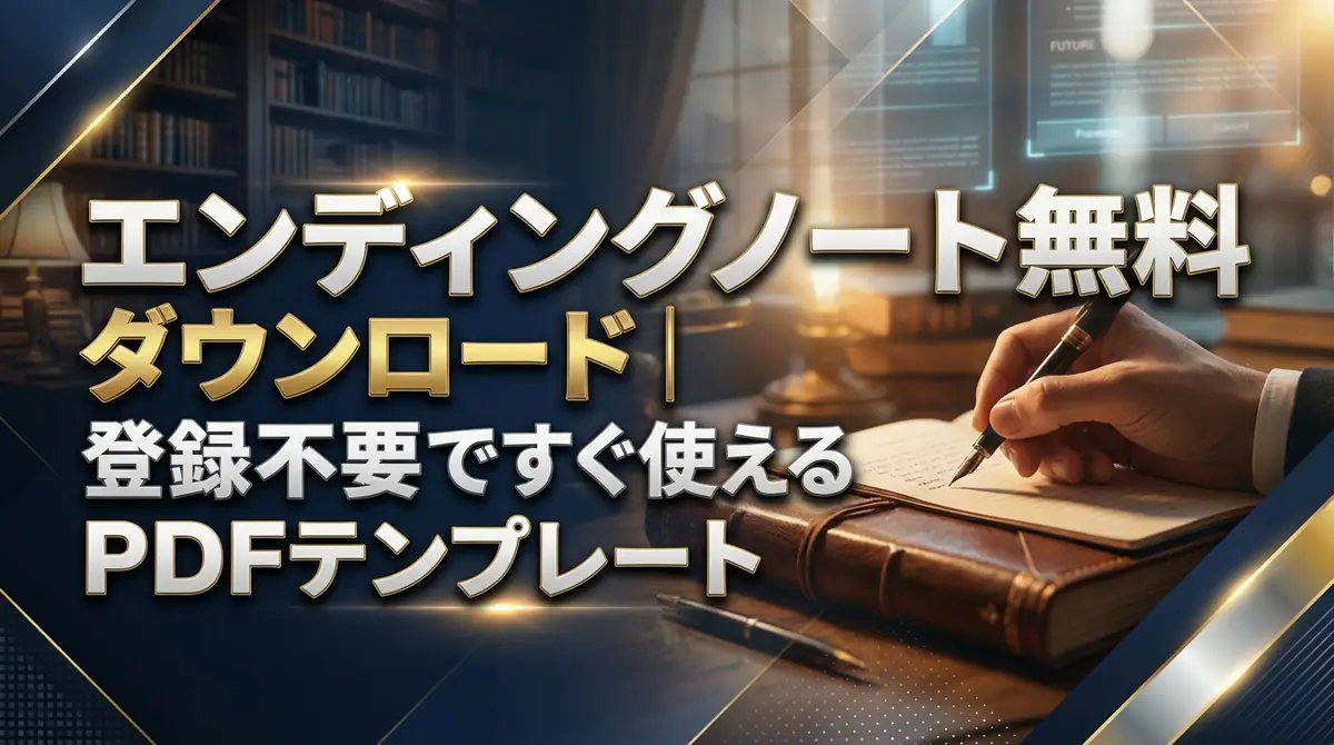 エンディングノート無料ダウンロード｜登録不要ですぐ使えるPDFテンプレート