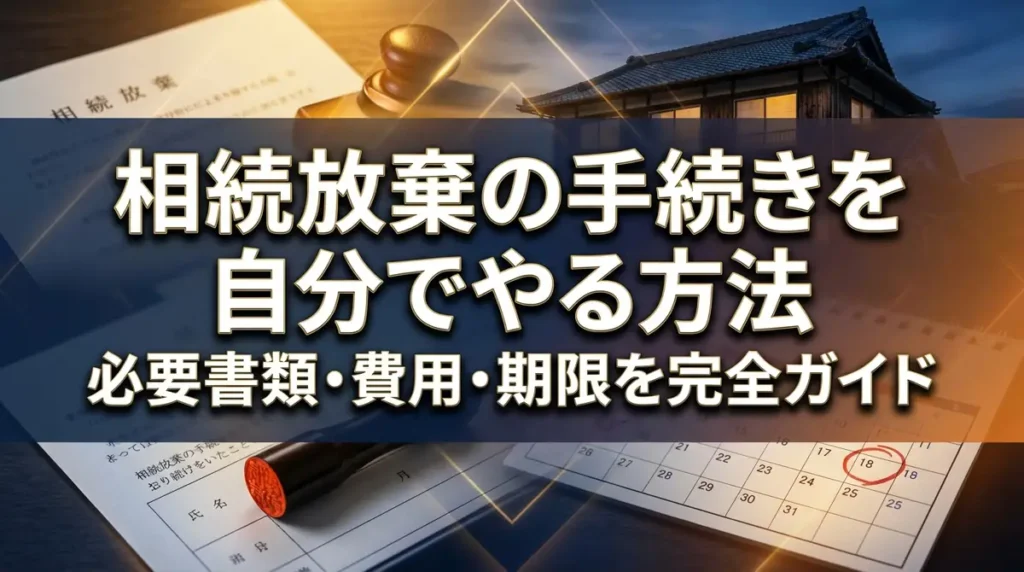 相続放棄の手続きを自分でやる方法｜必要書類・費用・期限を完全ガイド