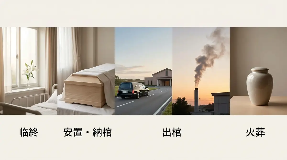 直葬の流れ｜臨終から火葬までの7ステップ