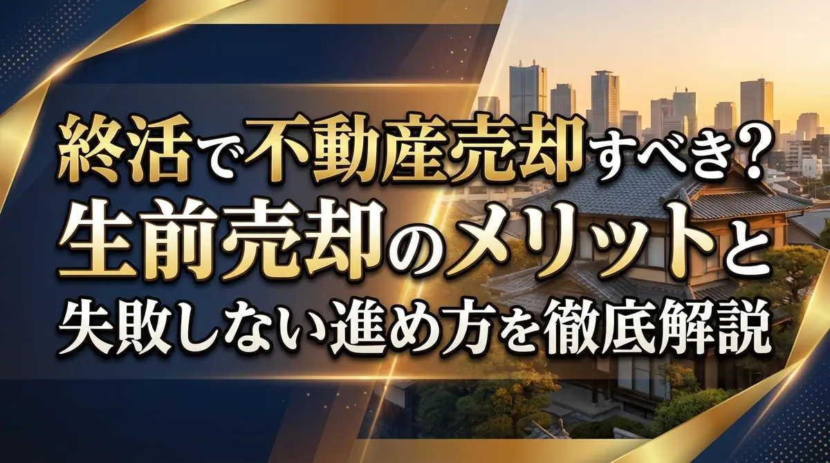 終活で不動産売却すべき？生前売却のメリットと失敗しない進め方を徹底解説